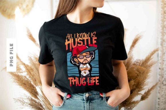 All I Know is Hustle T-shirt Design: A Professional Asset
