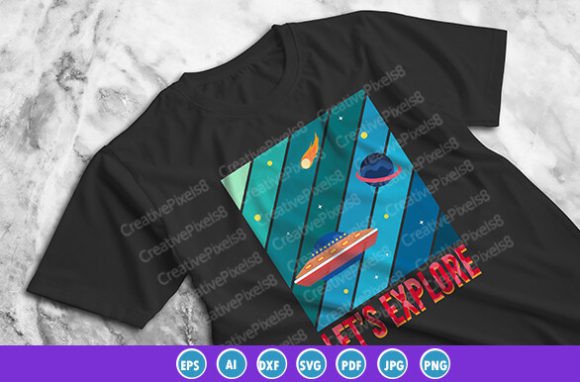 Captivating Cosmos: The Space Vector Illustration Shirt Design