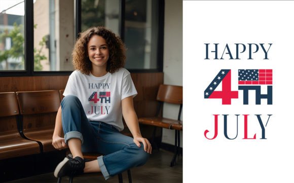 Celebrate with Modern 4th of July Typography Tees