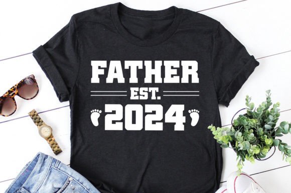 Father Est 2024 T-Shirt Design: A Modern Graphic Asset