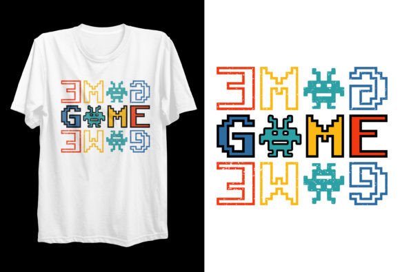Game Typography PNG T-shirts Design: Creative Assets for Modern Projects