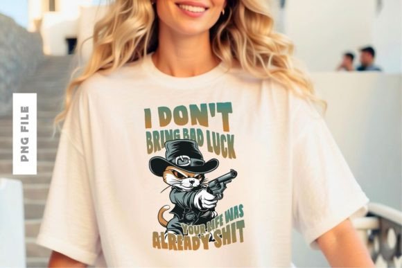 I Don't Bring Bad Luck T-shirt Design: A Versatile Creative Asset