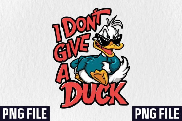 I Don't Give a Duck Sublimation Design: Trendy & Sarcastic