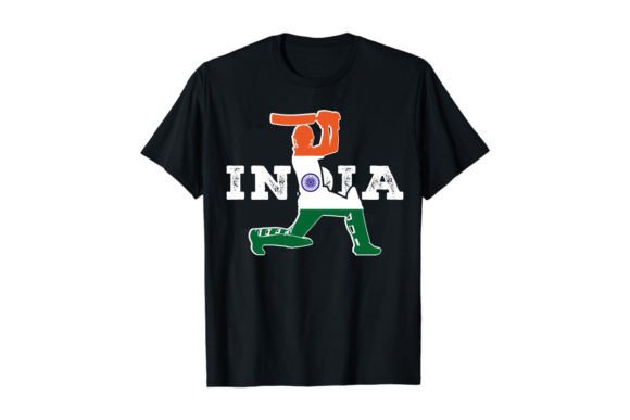 India Cricket T-Shirt Design: AI, EPS, PNG Files for Printing