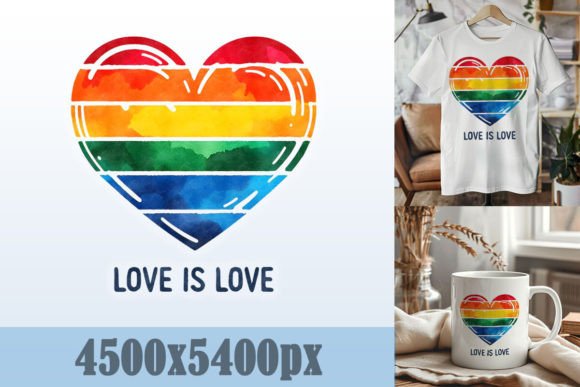 Love is Love Heart Design: A Modern Visual Asset