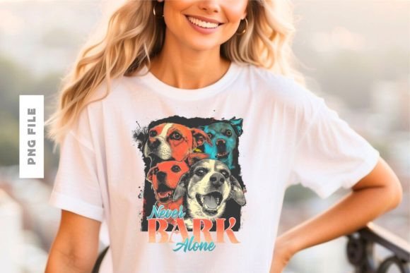 Never Bark Alone: A Modern T-Shirt Design for Creative Brands