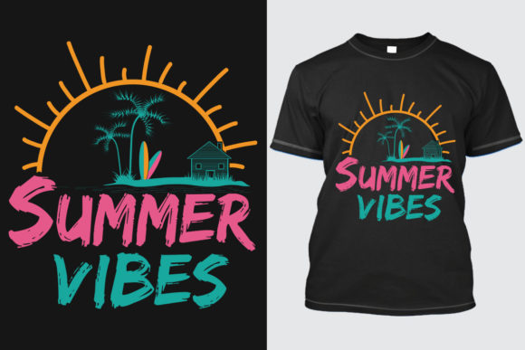 Summer T-shirt Design 18: Vibrant Assets for Creative Projects