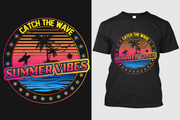 Summer T-shirt Design 3: A Fresh Vector Asset for Creative Projects