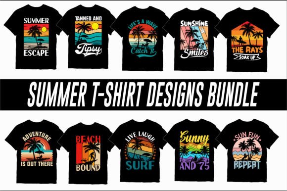 Summer T-Shirt Design, Vector Bundle: Premium Creative Assets