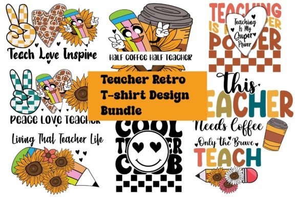 Teacher Retro T-Shirt Design Bundle: A Creative Asset for Modern Branding